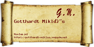 Gotthardt Miklós névjegykártya