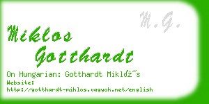 miklos gotthardt business card